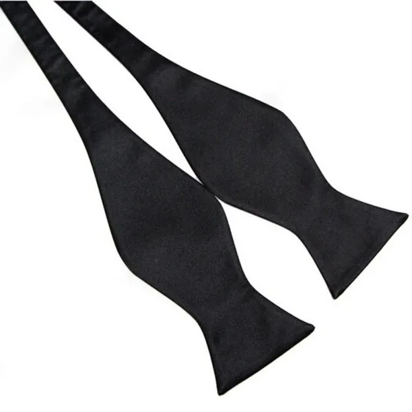 Для мужчин с бантом однотонная Цвет плотная шелковые кем галстуков галстуки-бабочки мульти-Цвета - Цвет: black