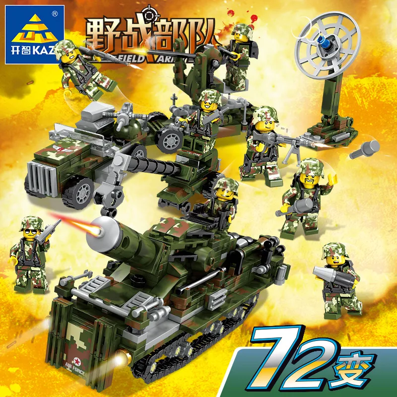 

1630Pcs Military FIELD ARMY Tank Helicopter Soldiers Radar Technic Model Building Blocks Sets Bricks Toys