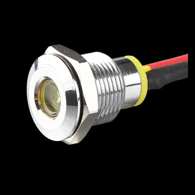 

2pcs 10mm water dispenser indicator light board 3 LED light-emitting diodes 220v / 110v / 24V / 12V / 6V waterproof with wire