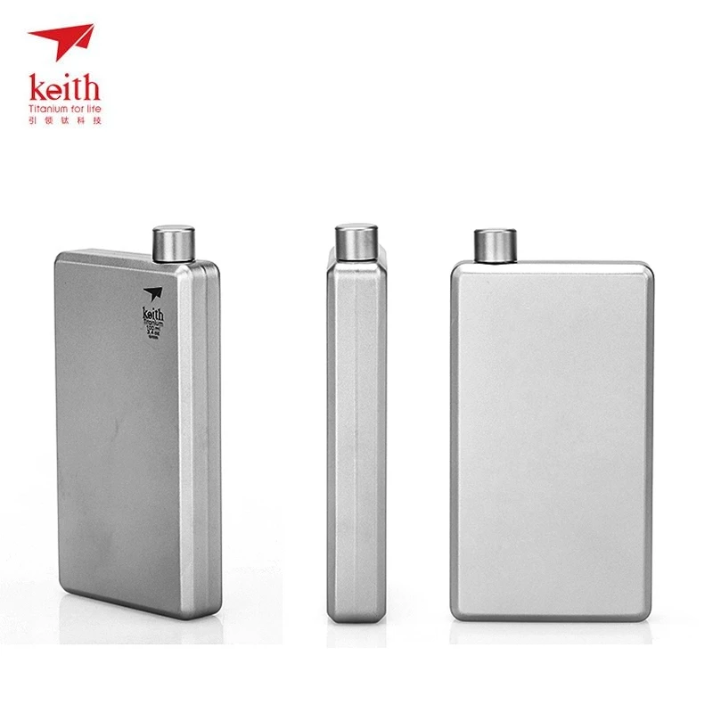 Keith titanio Petaca 100 mL Flagon Portable vino Whisky Drinkware deportes vino acampar al aire libre portátil 63g ti9306