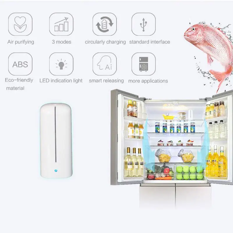 Adoolla зарядка через usb Холодильник активный очиститель кислорода Бытовая мини-устройство удаления запаха-35