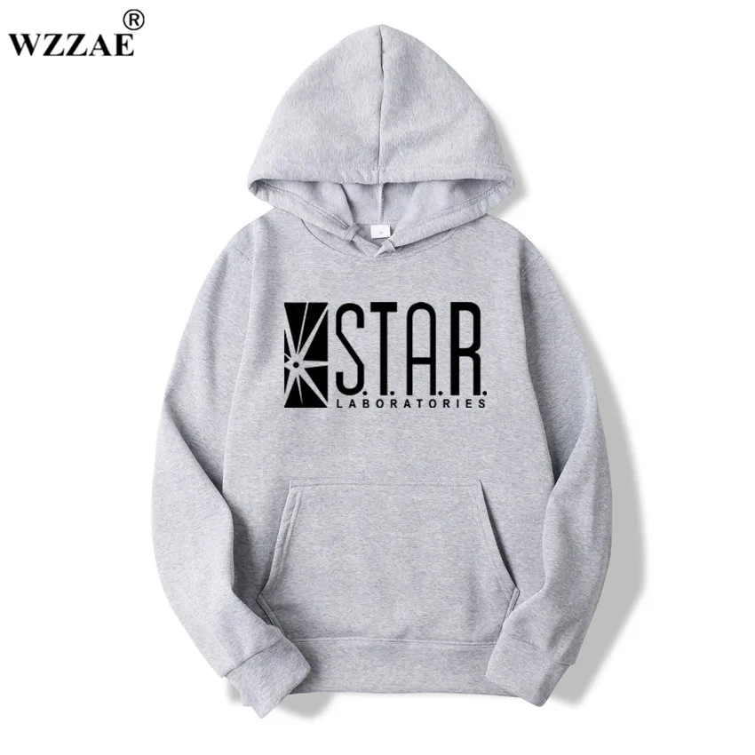 WZZAE STAR S. T. A. R. labs, черные мужские толстовки с капюшоном, Мужская толстовка, джемпер флэш Готэм Сити, комиксы, толстовка «Супермен»