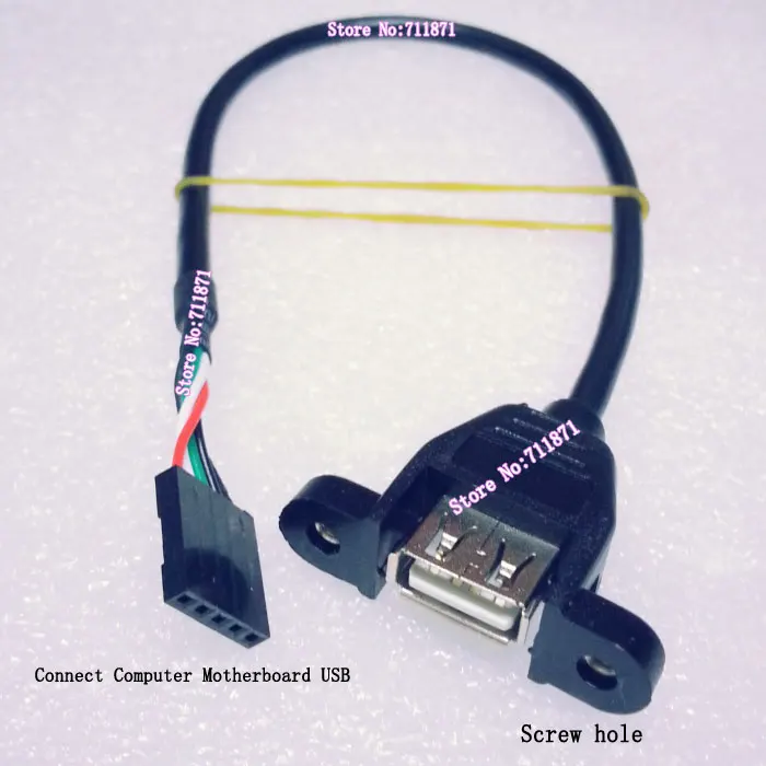 With Screw hole connect Computer MainBoard USB Cable 5P/4P Front USB to