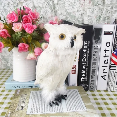 simulation cute white owl 23x14x11cm model polyethylene&furs bird model home decoration props ,model gift d669 simulation small bird 17x7x15cm toy model polyethylene