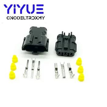 

KET 5 Sets 3 Pin black MG640329/MG610327 Female And Male Way Waterproof Electrical Wire Connector Plug Auto Connectors