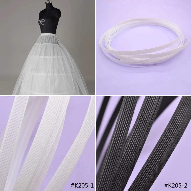 

Lychee 5 Meters Solid Color Cotton Covered Plastic Poly Boning Fishbone Supporting