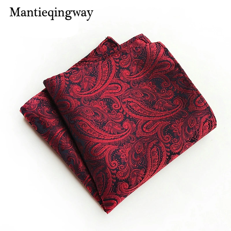 Mantieqingway мужские Цветочный плед Hanky унисекс высокое качество платок полиэстер Пейсли Бизнес платок грудь Полотенца