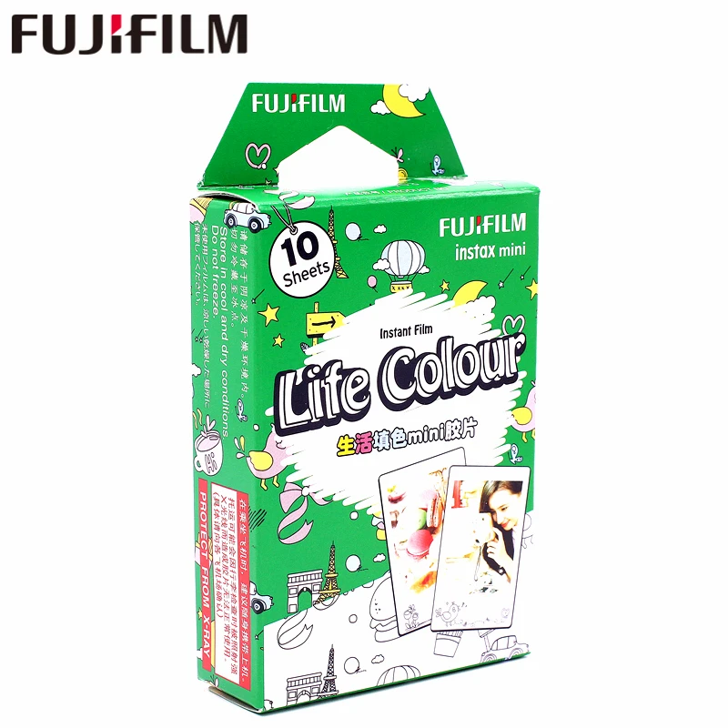 Новинка Fujifilm 10 листов Instax Mini Life Color Instant Film фотобумага для камеры 8 7s 25 50s 90 9 SP 1 2|color