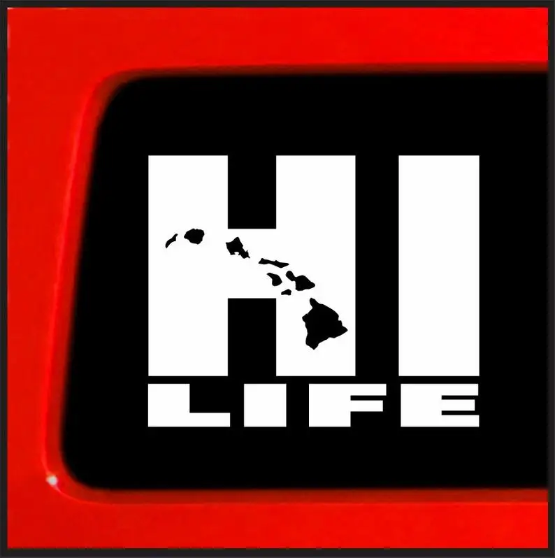 2шт HI Life Гавайские острова-3 8 &quotx 4 75&quot-Виниловая оконная Наклейка на