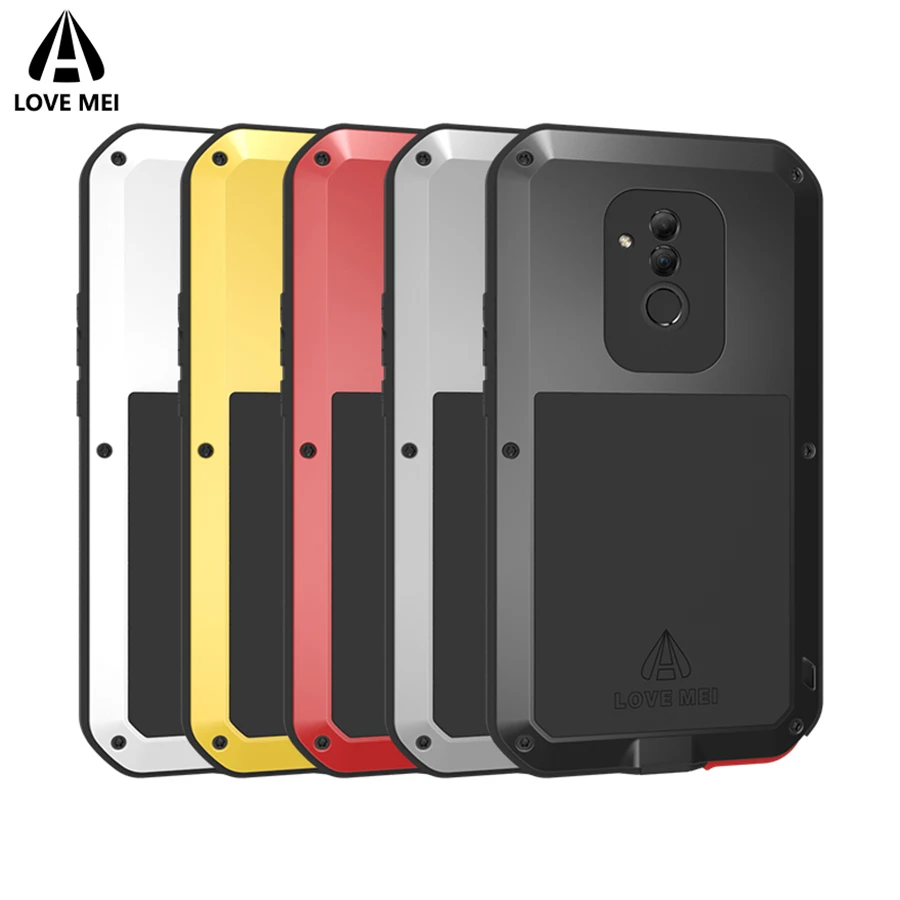 Love Mei Brand Case For Huawei Mate 20 Lite Metal Shockproof Phone Cover For Huawei Mate 20 Lite Full Body Armor Anti-Fall Shell