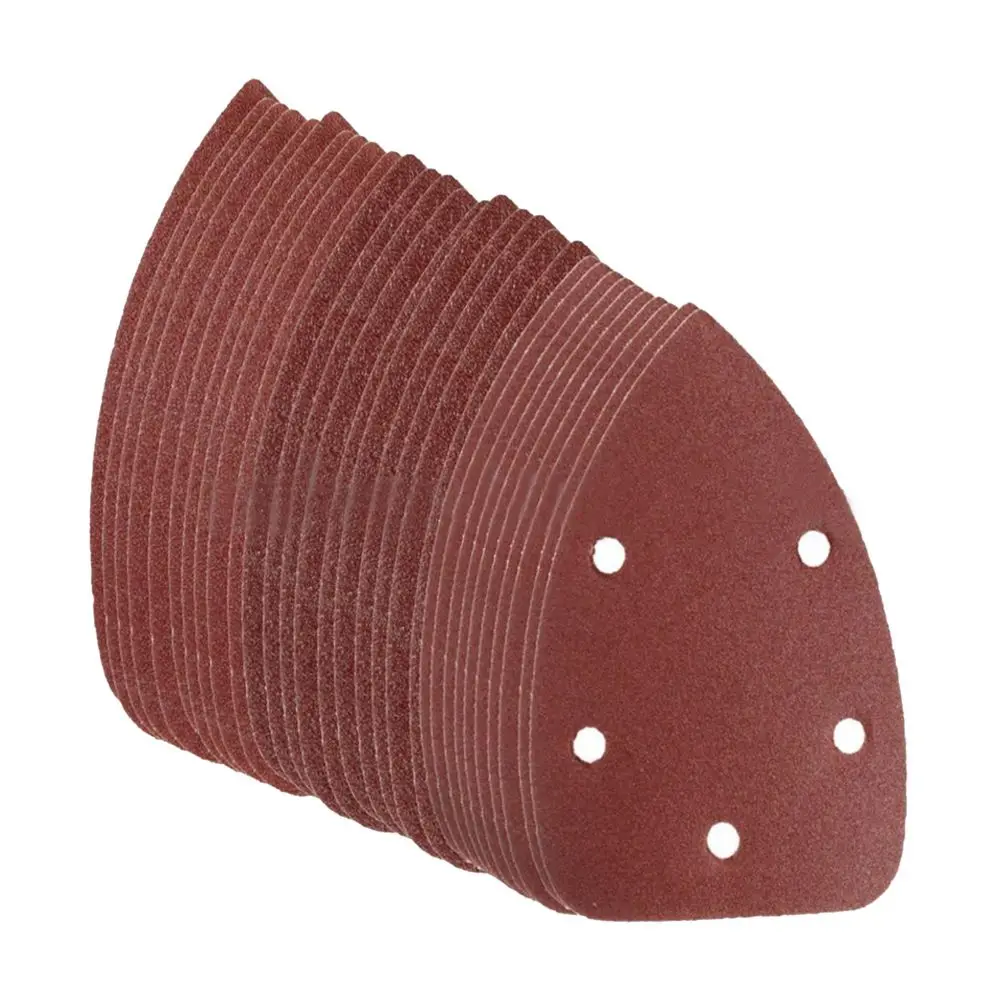 30 шт. 60 80 120 зернистость шлифовальные листы диск наждачная бумага для Black Decker пальмовый шлифовальный диск абразивные материалы для полировальной машины - Цвет: Red