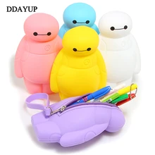 New Silicone font b Big b font Hero 6 Baymax Kawaii Pencil Cases Multi functional Stationery