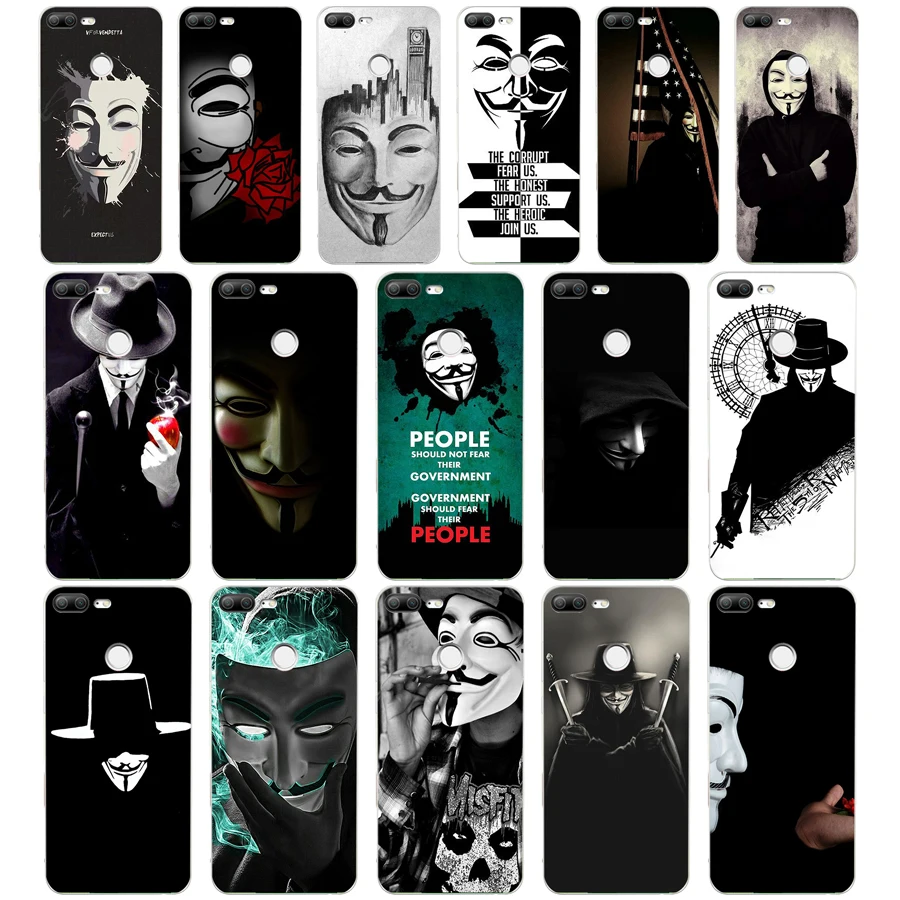 

28WE Anonymous guy Fawkes mask Soft Silicone Tpu Cover phone Case for huawei Honor 8 9 Lite 8X p 8 9 lite 2017