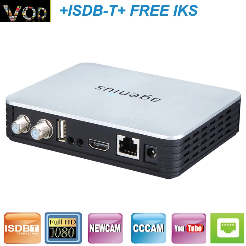 

DVB-S2 satellite receiver Agenius A1hybrid with free IKS/VOD/ISDBT CS(necam cccam )youtube for South America