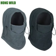 HONG WILD, зимние теплые флисовые шапочки, шапки для мужчин, бандана с черепом, теплая Балаклава, маска для лица Wargame, маска спецназа