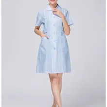 Одежда для медсестер с короткими рукавами летний женский медицинский комбинезон для персонала клиник кукольный воротник медицинская Униформа платье спа Рабочая одежда