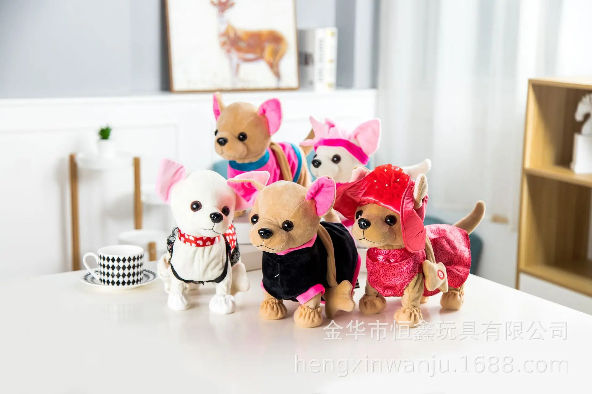 Новые Электронные Домашние животные робот собака дер Чи любовь молния поет и ходит с мешком интерактивная игрушка для детей подарки на день рождения