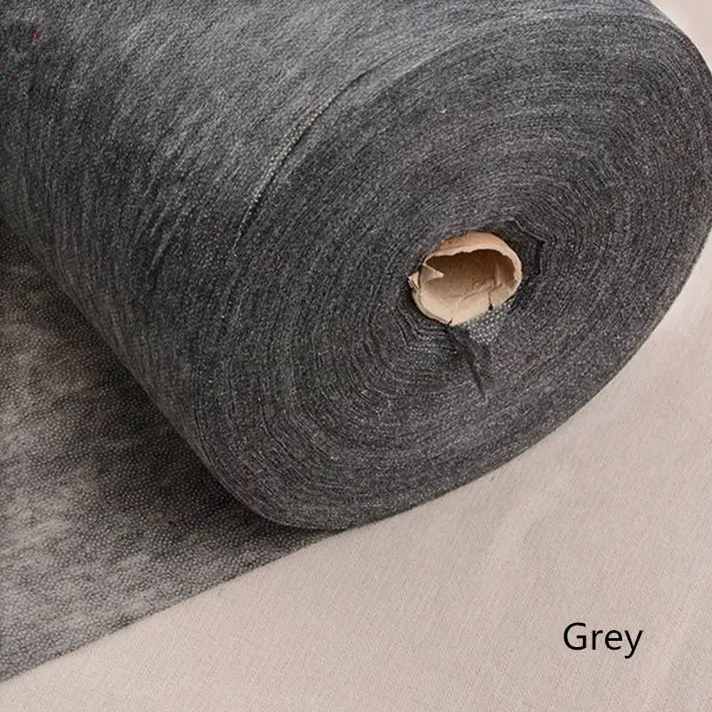 100 см 25 г/45 г белый серый черный нетканый материал прокладочный Утюг для шитья Лоскутная односторонняя клейкая подкладка DIY 1 шт - Цвет: grey 25g
