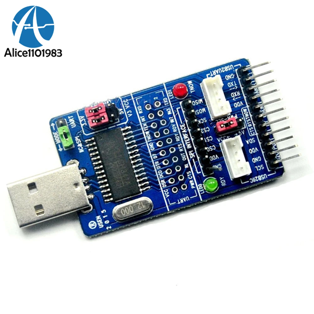 Многофункциональный полноскоростной адаптер USB для SPI/I2C/IIC/UART/TTL/ISP модуль