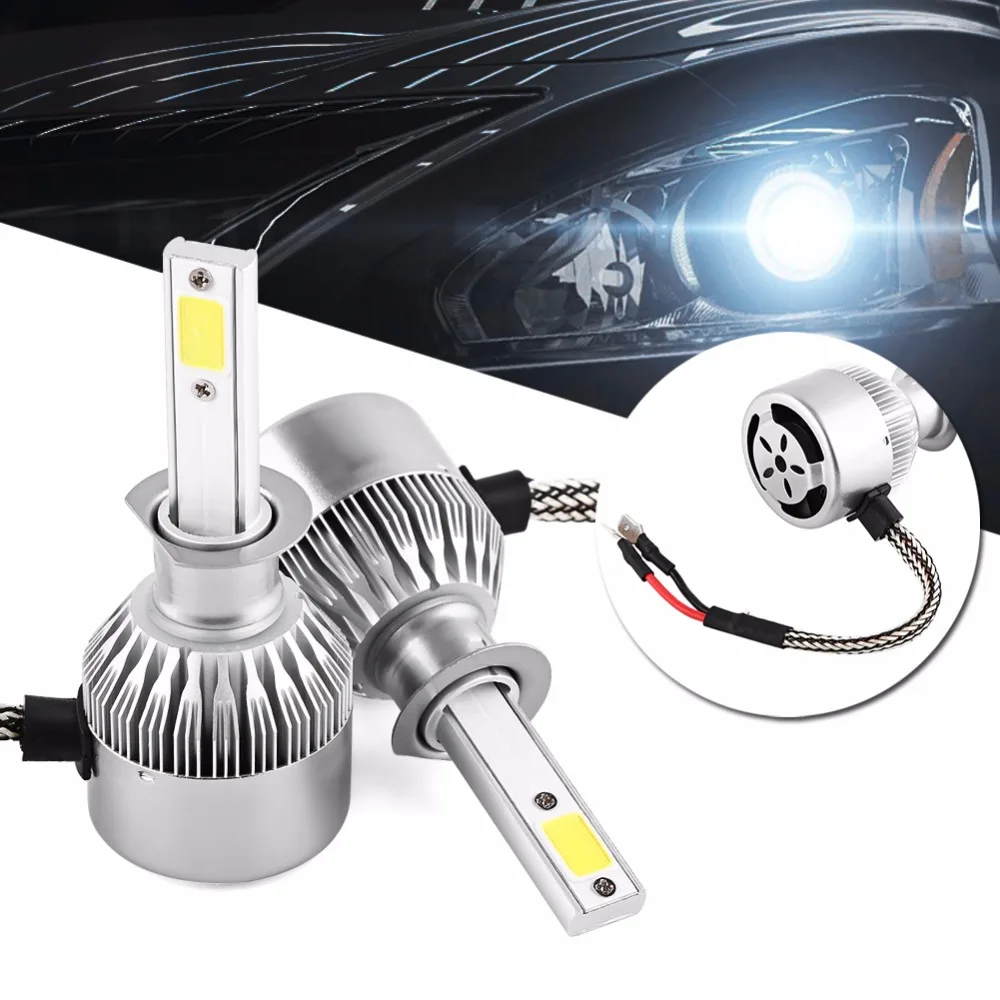 Buy 1 Pair C9 H7 55W 4600lm COB Headlight Car LED