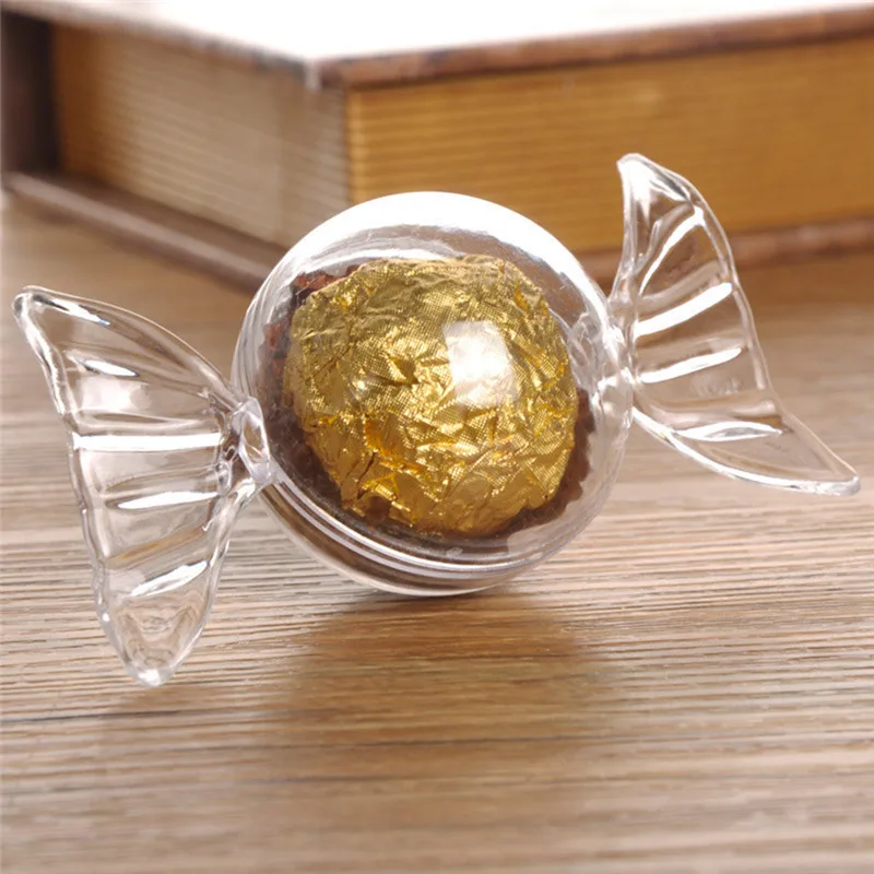 

Transparent Candy Sharped Plastic Candy Box For Wedding Birthday Party Candy Bar Decoration Supplies Gift Package For Kids