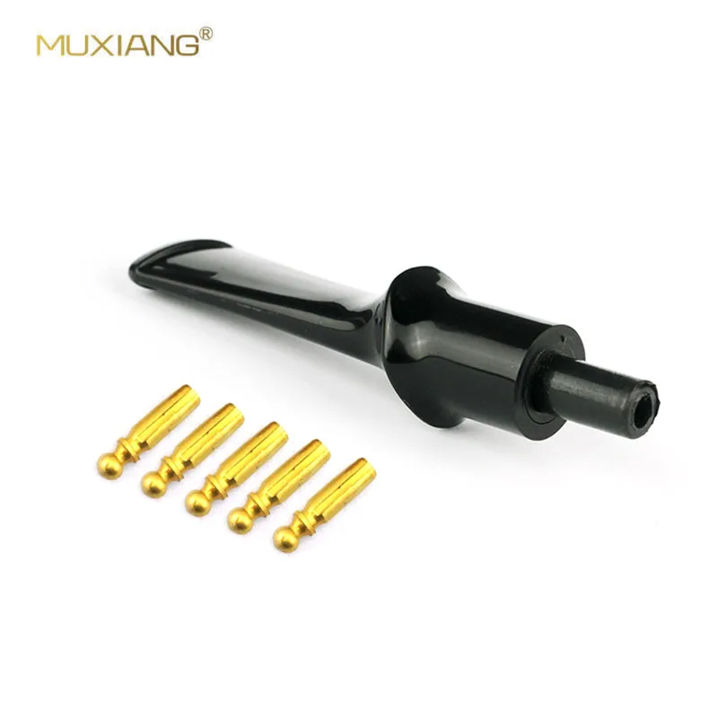 

MUXIANG Tobacco Pipe Fittings Straight Saddle 3mm Metal Filter Acrylic DIY Wooden Smoking Pipe Mouthpieces be0060 fd0009