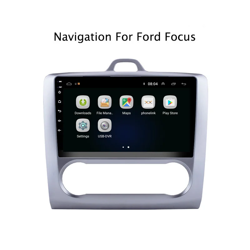 Top Ectwodvd 9" Android 8.1 Car DVD Player GPS Navigation For Ford Focus 2006 2007 2008 2009 2010 2011 2012-2014 AT Car Radio Stereo 1