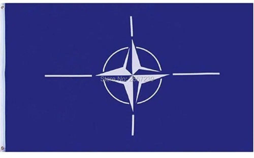 Флаг NATO Nato 3x5FT баннер 100D 150X90CM полиэфирные латунные люверсы custom66 | Дом и сад
