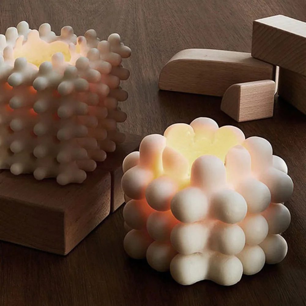 INS ГОРЯЧИЙ современный Стекируемый свеча 3D молочные свечи соевый и пчелиный воск 3D образец комнаты скандинавский стиль декоративная свеча