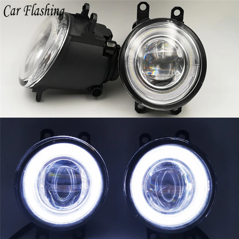 

Car Flashing 2Pcs 12V Car LED Angel Eyes DRL Fog Light Lamp Daytime Running Light For Toyota RAV4 Levin Reiz EZ Land Cruiser
