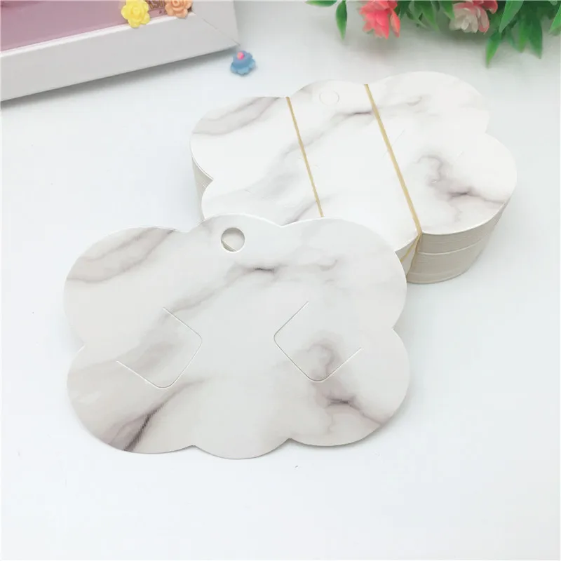 48Pcs Paper Vomen Hair Accessory Hairpin Packing Cards Hair Clip Displays Card 6.5*9cm Paper Jewelry Hang Price Tag Cards