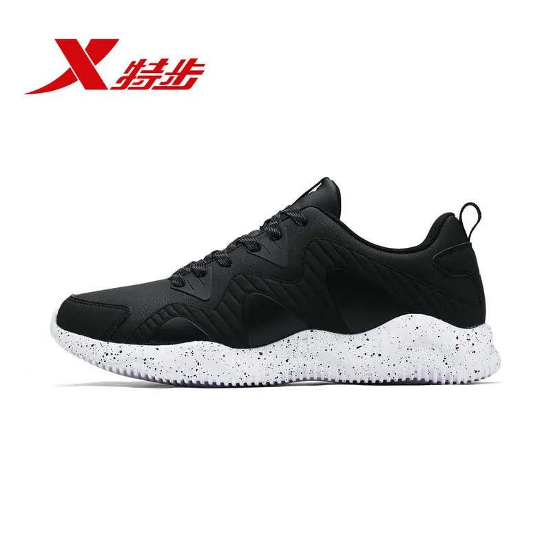 

Xtep 2019 Winter Warm Men Running Shoes Black Anti Slip Athletic Sport Shoes Comfortable Male Sneaker Shoes 982319119013