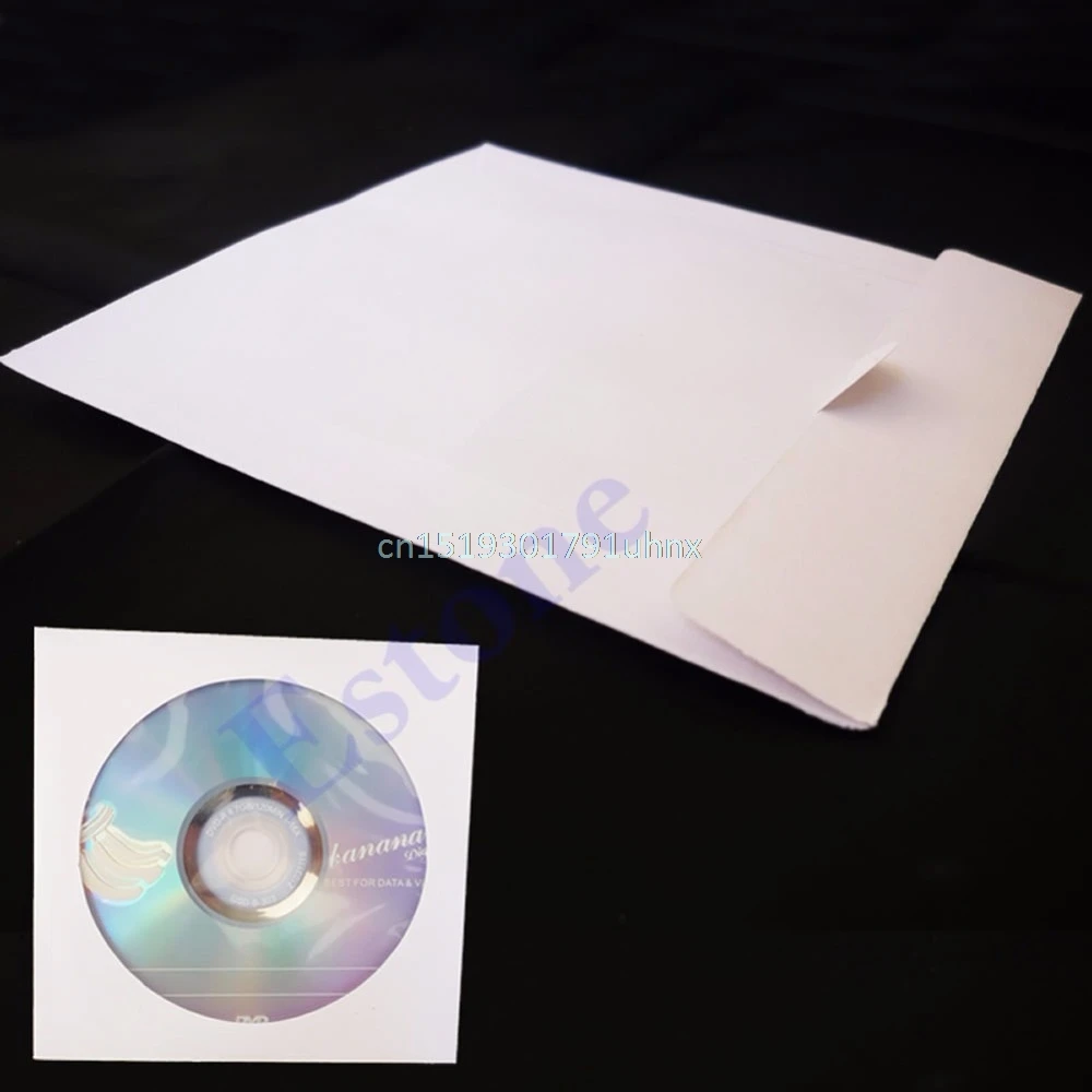 50/100 шт. 5 дюймовый CD DVD диск Бумажные Гильзы Clear Window чехол Flap|paper envelope|window envelopeenvelope