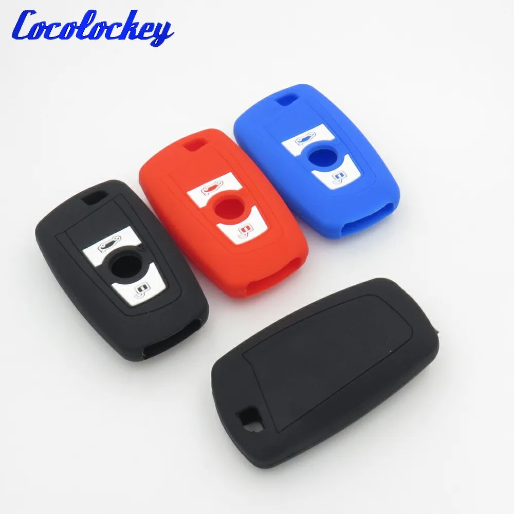Cocolockey силиконовый чехол для ключа брелок 3 кнопки Подходит BMW 5 7 серии X1 X3 X4 X5 X6