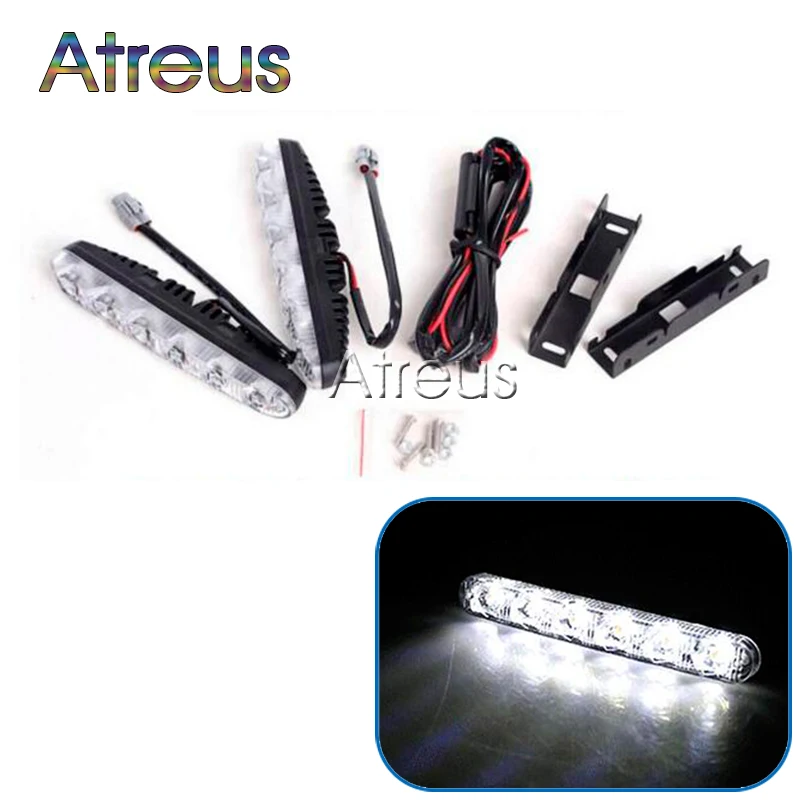 Atreus 1 пара светодиодный DRL светильник для Audi A4 B6 A3 VW polo Lada Mazda 3 6 BMW аксессуары