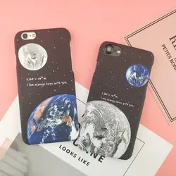 Весна lemon я всегда с вами Cosmic Луна и земля чехол для iPhone 7 7 plus 8 8 плюс X 6 6 S 6 плюс 6 S плюс 5 SE 5S