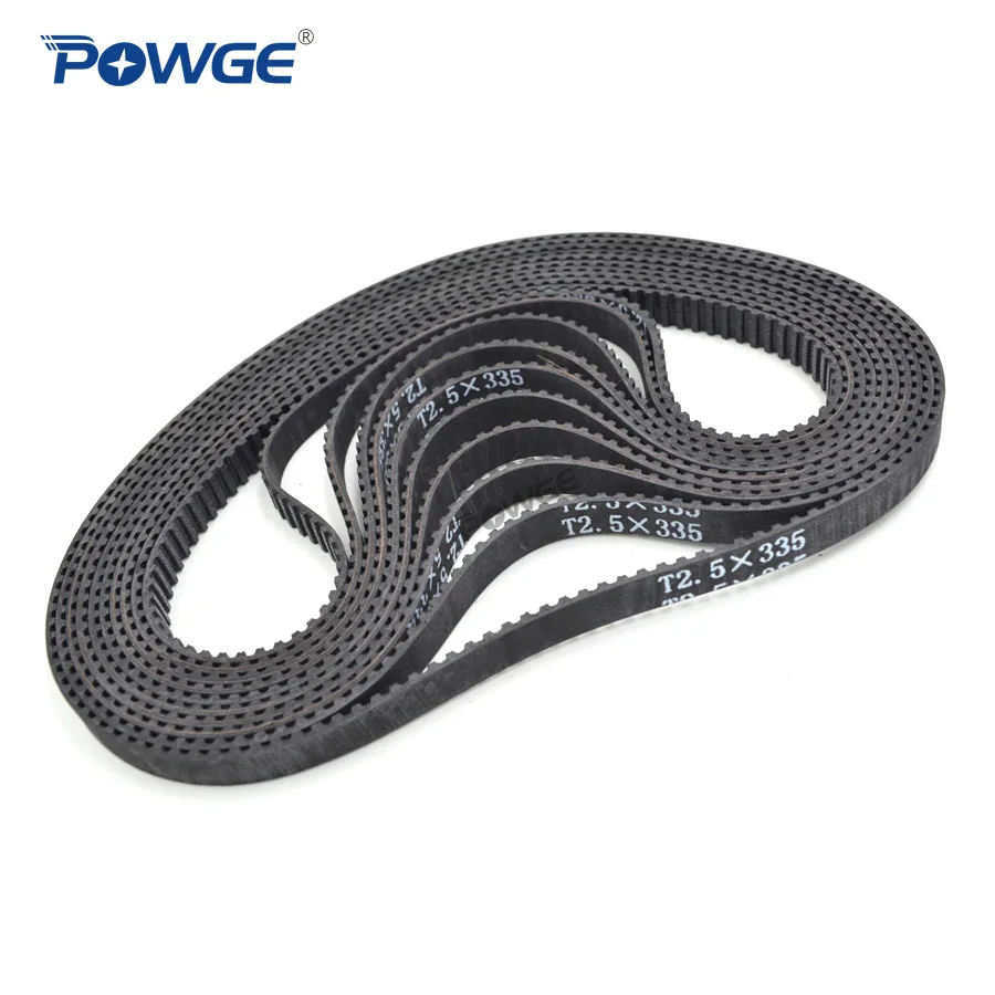 Powge Correia Dentada Perímetro 10 Peças T2.5 317.5 330 335 347.5 Largura mm Dentes 355 127 132 134 T2.5×330 Síncrono T2.5×335