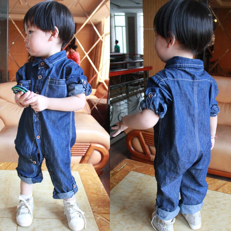 

baby Romper Children jumpsuit,Boys and girls spring/autumn baby clothes fashion child denim jumpsuits kids Infant clothing