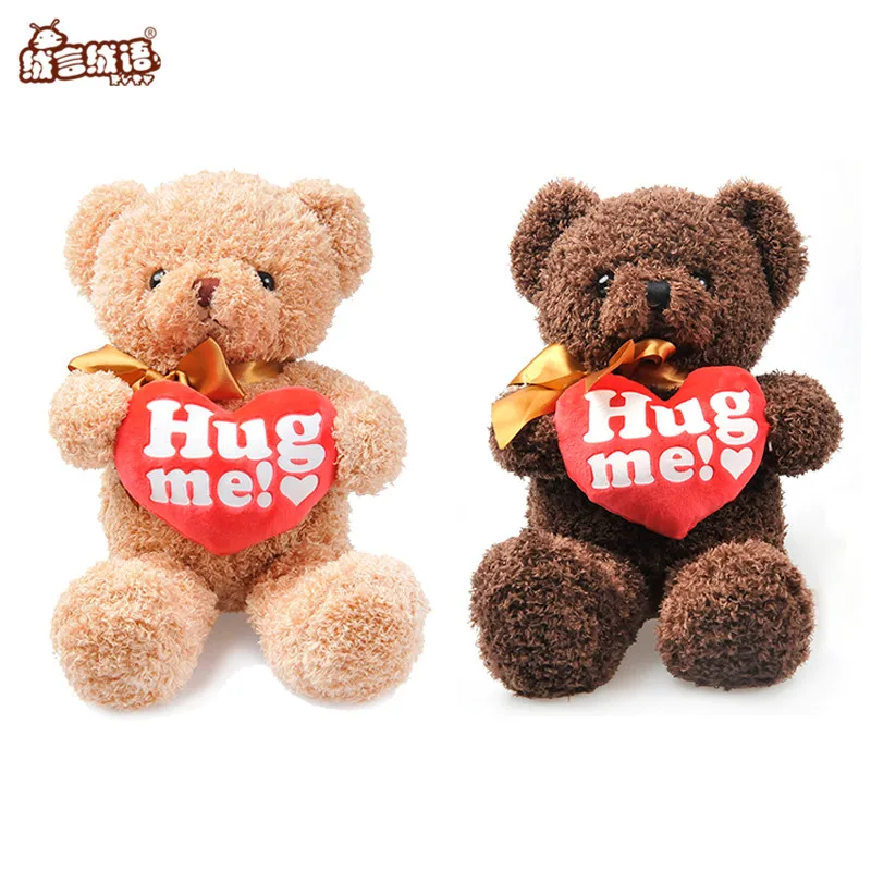 

Giant 70cm Teddy Bear Stuffed Animals Plush Soft Big Seaweed Bear with Heart Valentine Gifts for Girlfriends for Children Toys