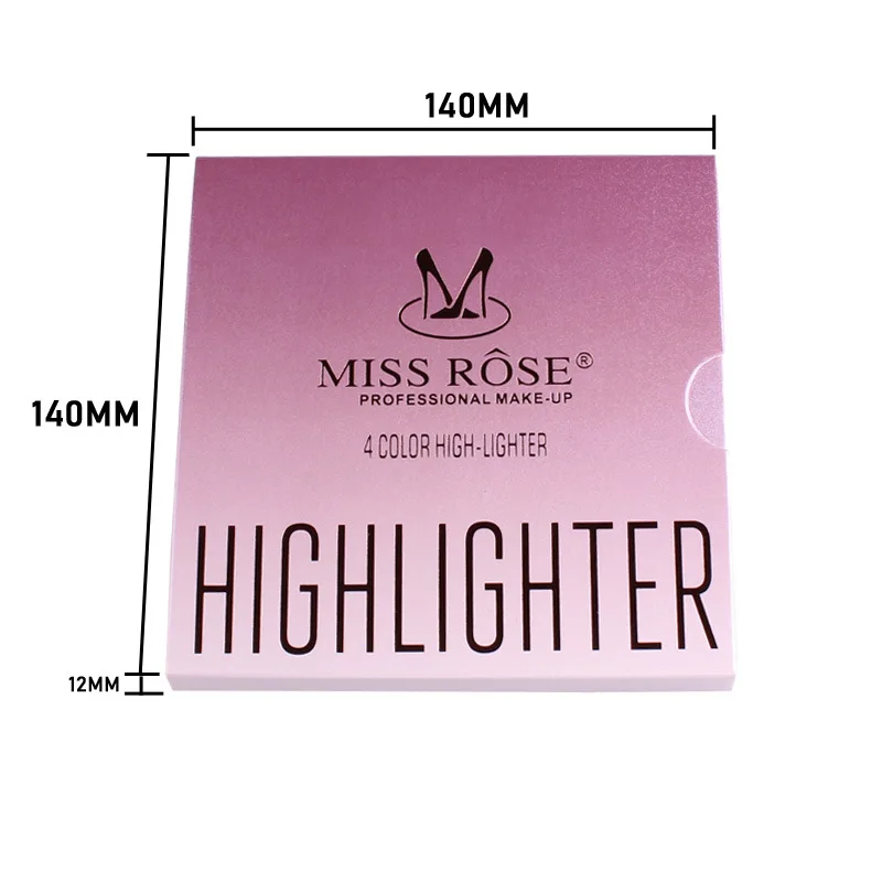 Бренд miss rose Bronzer хайлайтер светящиеся Тени Уход за лицом Макияж светящаяся палитра Осветляющий консилер Водонепроницаемый 4 цвета/шт