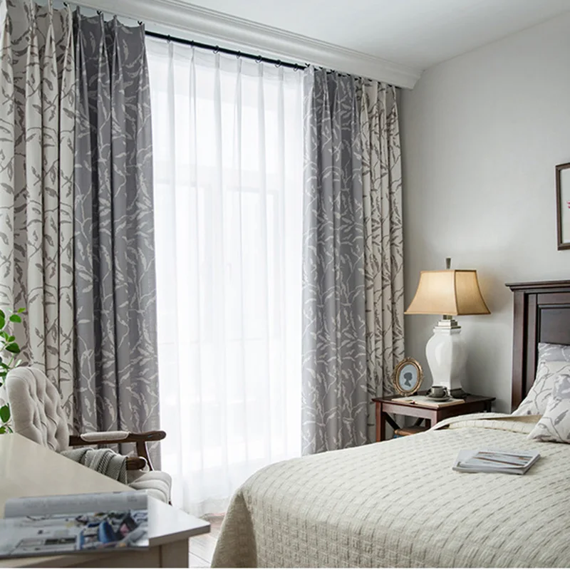 Japan Style Linen Cotton Printed Curtains for Bedroom ...