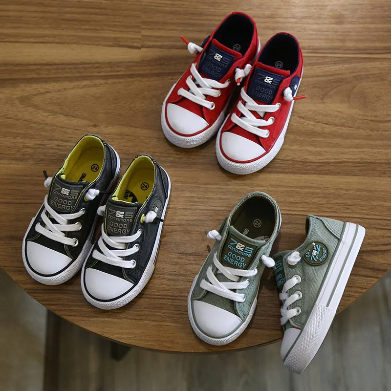 

2017 children's canvas shoes kindergarten sports shoes toddle boys girls flats sneakers kids casual loafers soft denim shoes