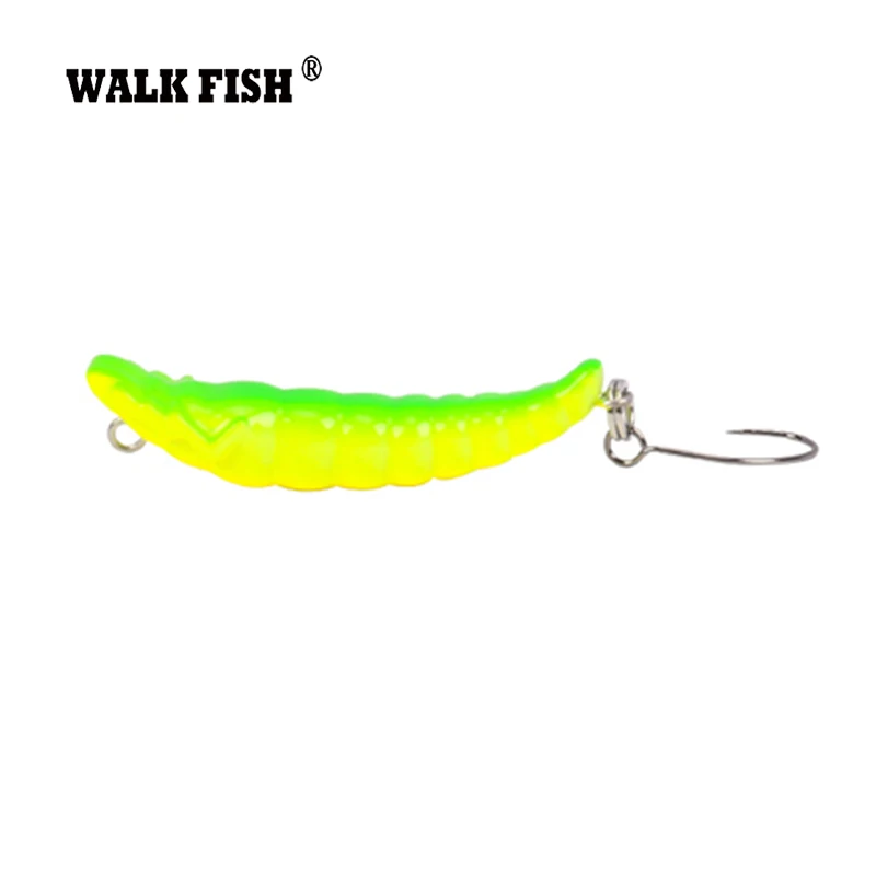 Walk Fish, 1 шт., мини-приманка-карандаш, 3,5 см, 2,4 г, медленное погружение, Реалистичная червь, жесткая рыболовная приманка-форель, приманка, владелец одного крючка, HH042 - Цвет: DW054 002