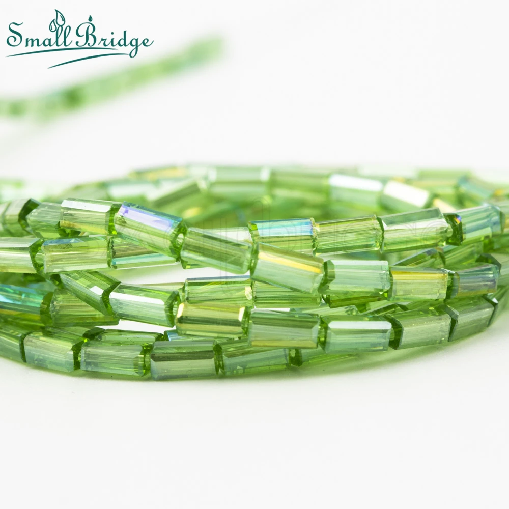 

2*4mm Austria Long Cube Glass Beads for Women Handmade Jewerly Materials Square Shape Crystal Rectangular Beads Wholesale Y021