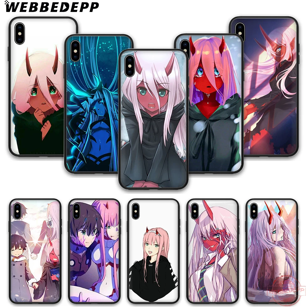 WEBBEDEPP Dear FranXX soft silicone phone case for iPhone 5 6 7 8 Plus X XS XR Max.11 11peo 11proMax |