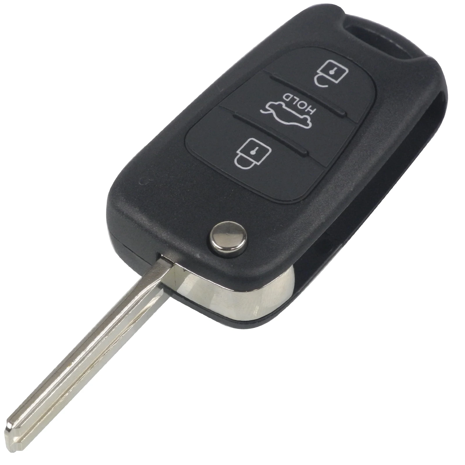 

jingyuqin 3 Buttons Flip Folding Remote Car Key Case Shell Fob for Hyundai I30 IX35 For Kia K2 K5 Key Blank Cover Styling