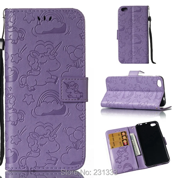 C-ku Unicorn PU Wallet Leather Case Pouch For Xiaomi 5C 5S 5X Redmi 5 PLUS 3 4A 4X 5A NOTE 4 Stand ID Card Skin Luxury 100PCS | Мобильные