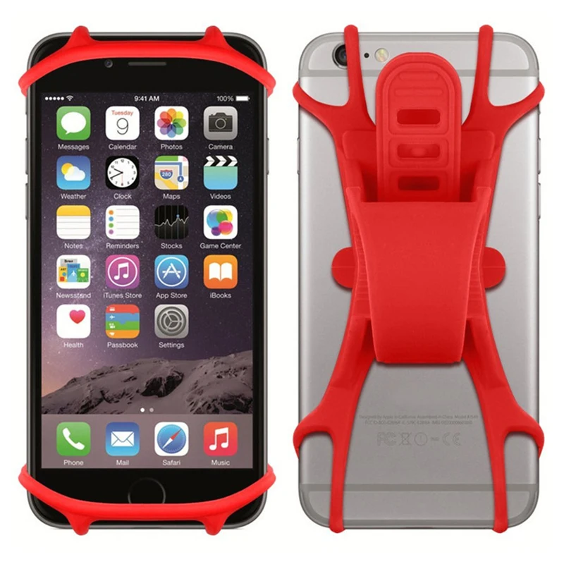 XMXCZKJ Silicone Cell Mobile Phone Holder Bicycle Motorcycle Support Handlebar Mount Accessories Stand For Bike Cellphone GPS