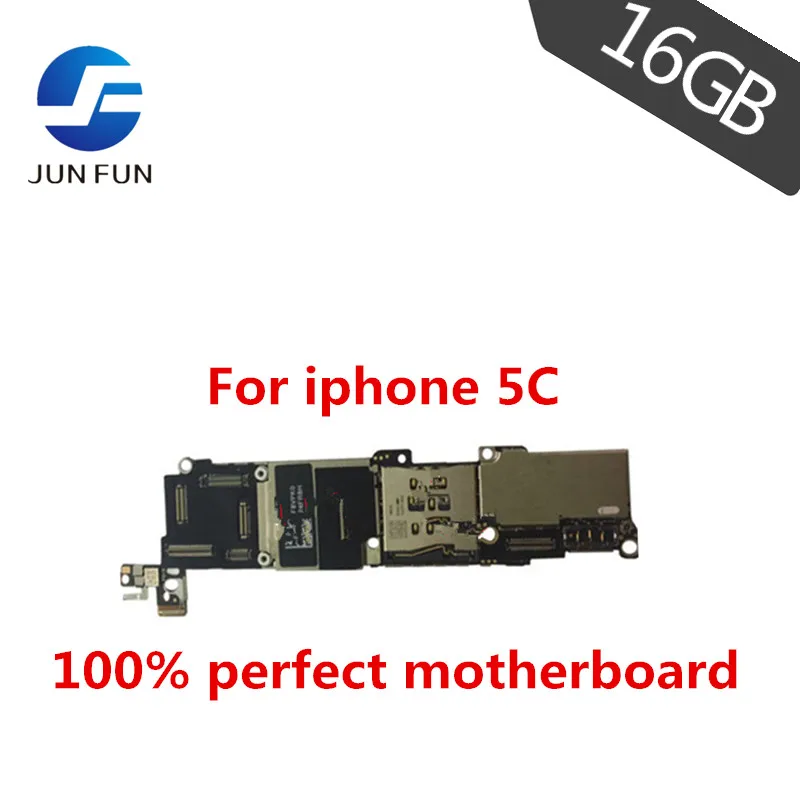 

JUN FAN motherboard for iPhone 5C 16GB ROM Mainboard with full Chips IOS installed Logic Board for repair repalce