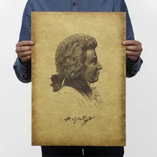 Музыканта Mozart оберточная бумага в винтажном стиле постер фильма домашняя товары для рукоделия украшения для кафе бара ретро-плакаты и принты